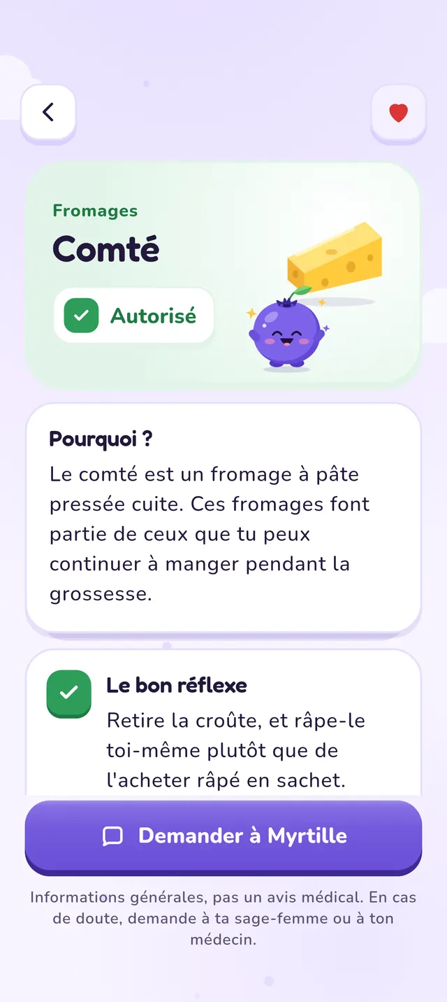 Fiche du comté : autorisé, avec l'explication et le bon réflexe